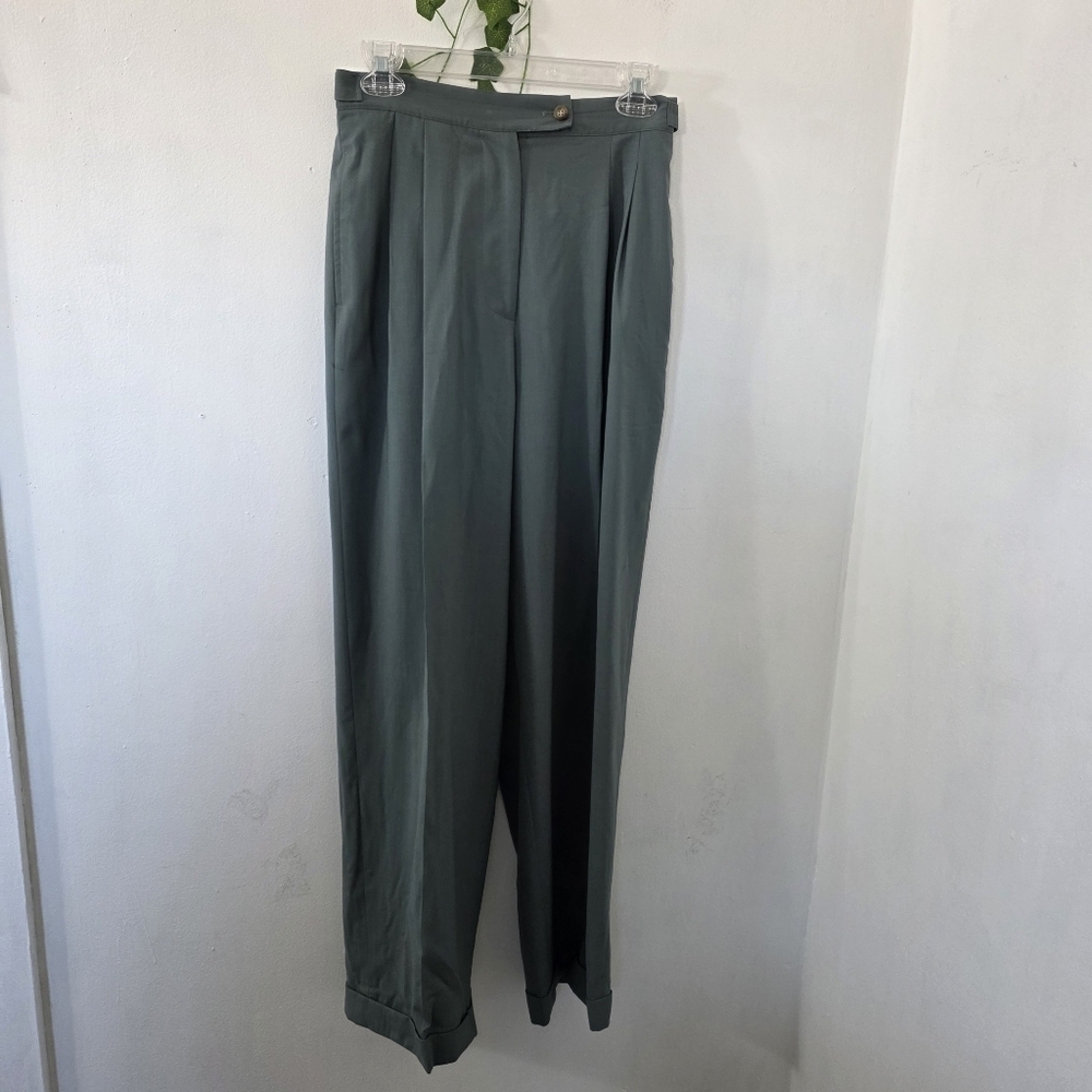 Limited America Green Wool Trouser Pants